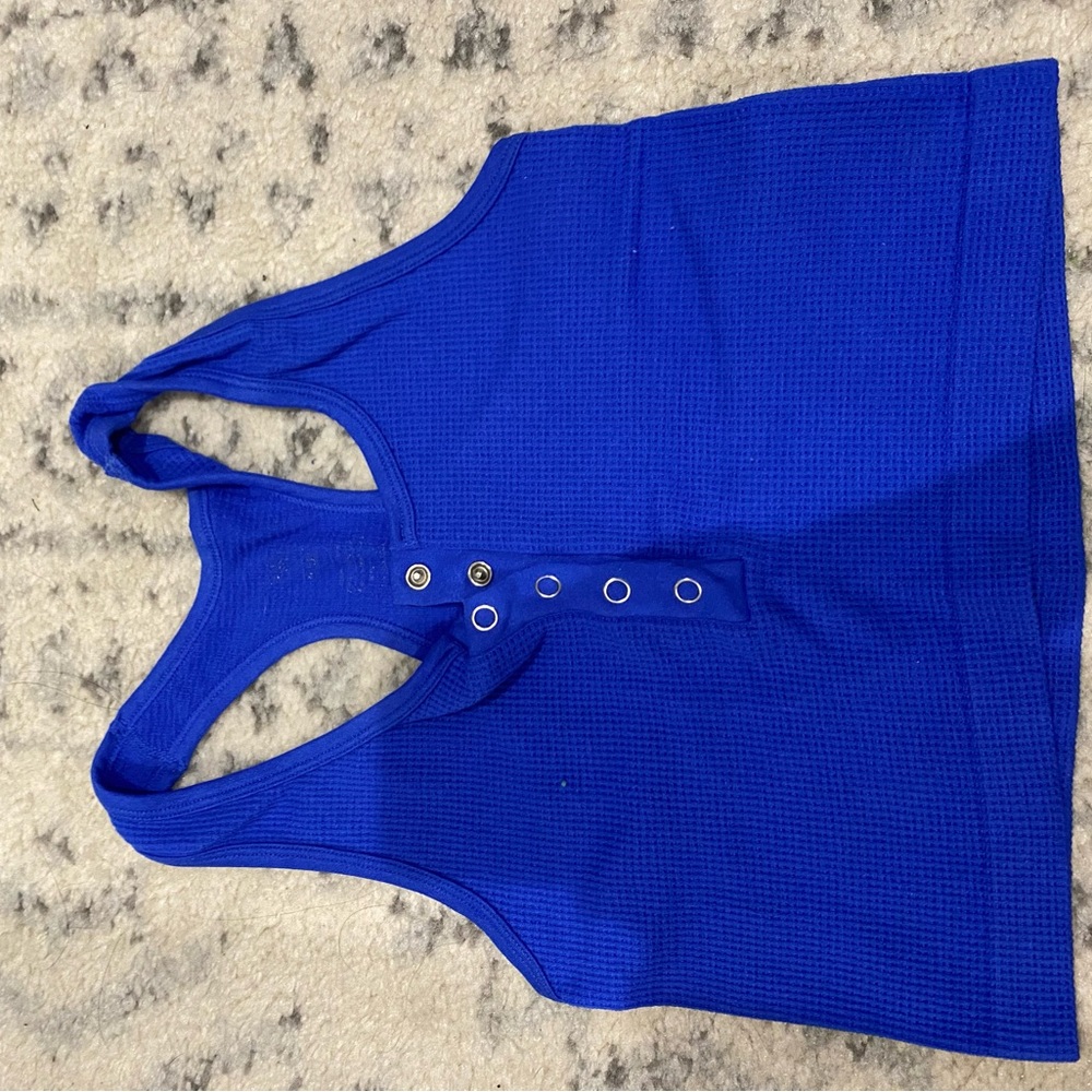 Race back ribbed brand top